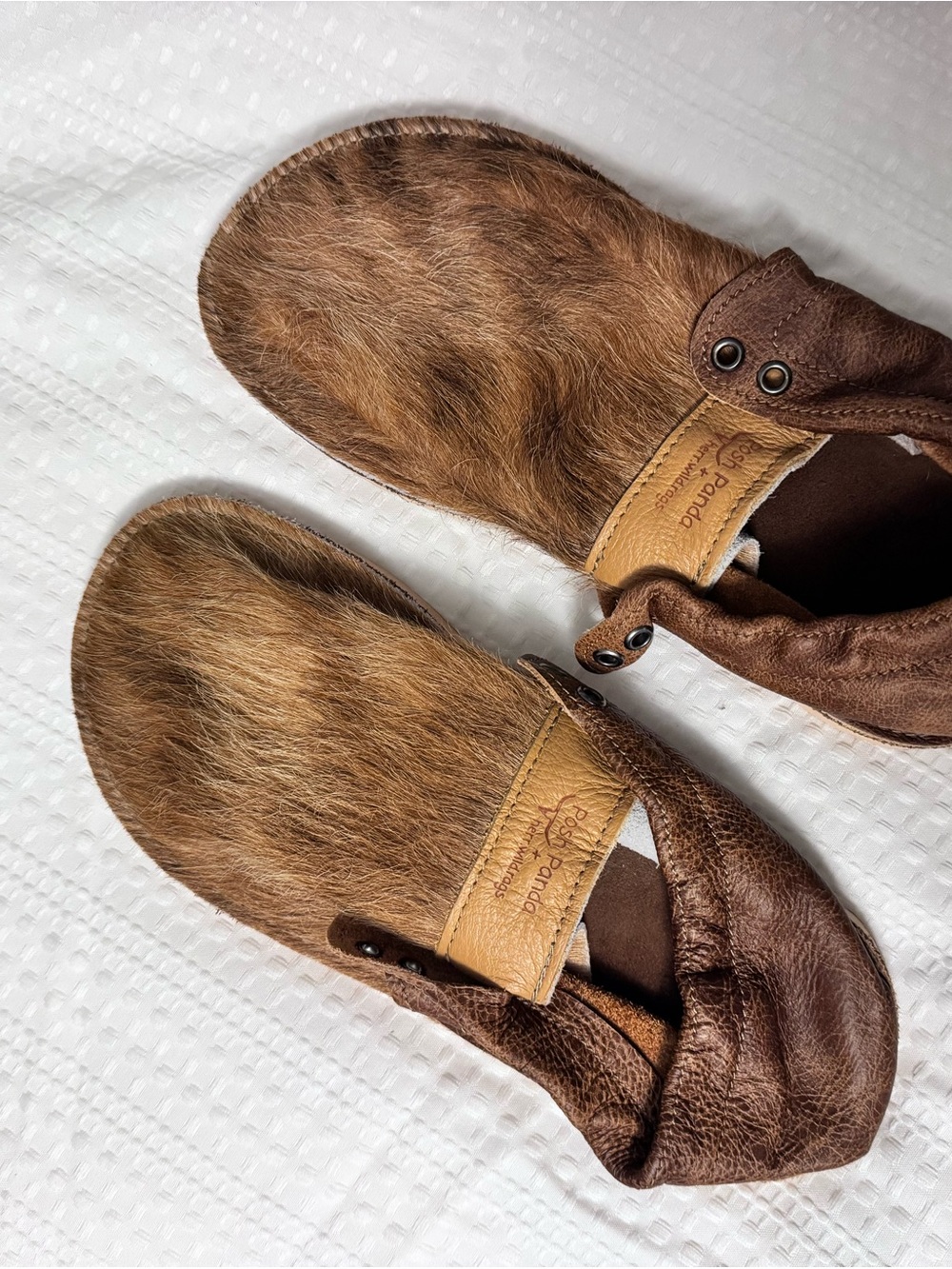 Cowhide moccasins